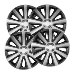 Τάσια Carbon ασημί/ μαύρο 15" 4τμχ